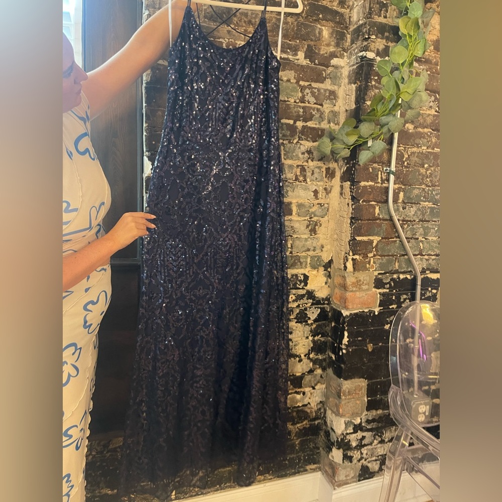 WTOO talissa sequin in navy -size 8 - formal dress